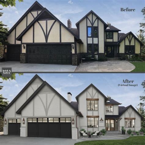 remodel tudor exterior before and after minnesota